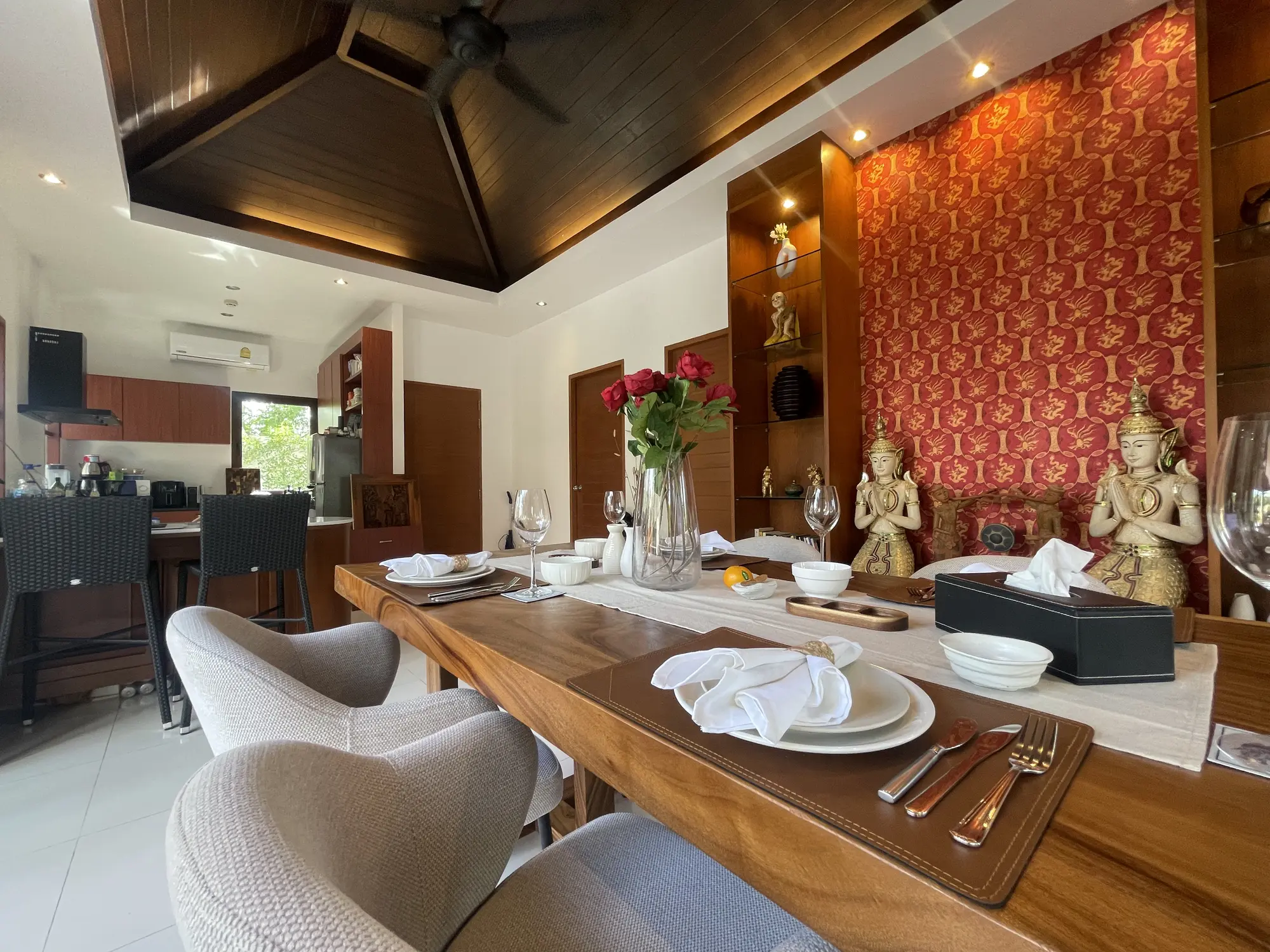 Dining garden view